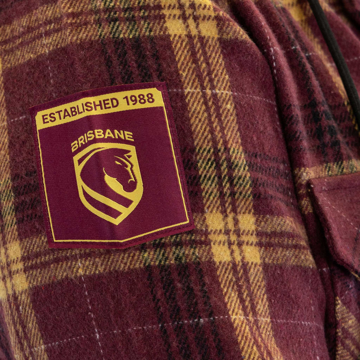 NRL Broncos 'Highland' Hooded Flannel Shirt