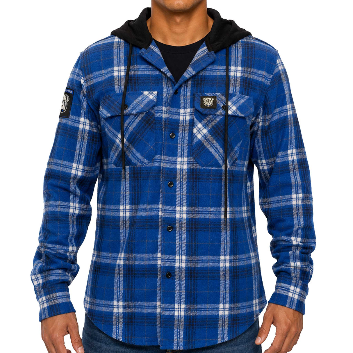 NRL Bulldogs 'Highland' Hooded Flannel Shirt
