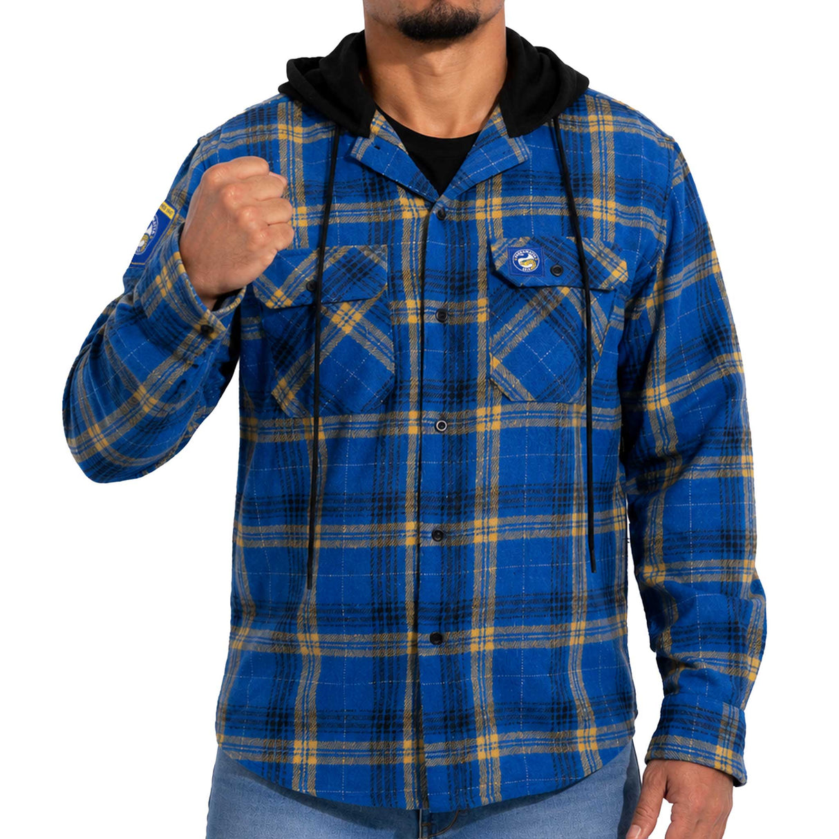 NRL Eels 'Highland' Hooded Flannel Shirt