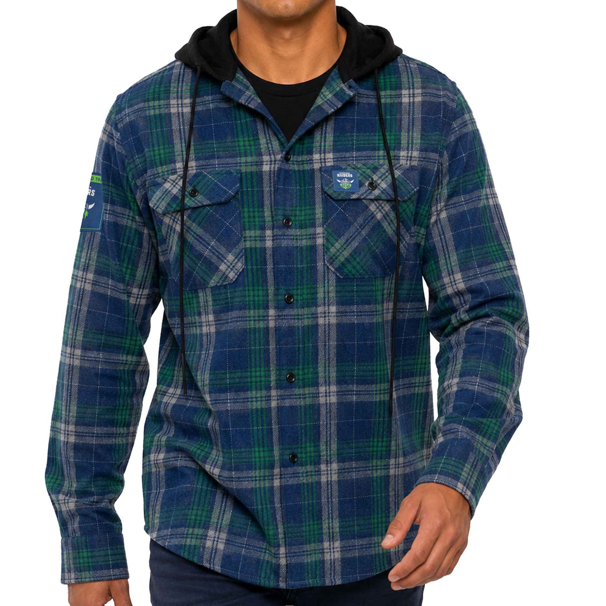 NRL Raiders 'Highland' Hooded Flannel Shirt