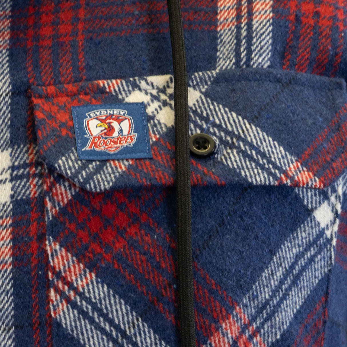NRL Roosters 'Highland' Hooded Flannel Shirt