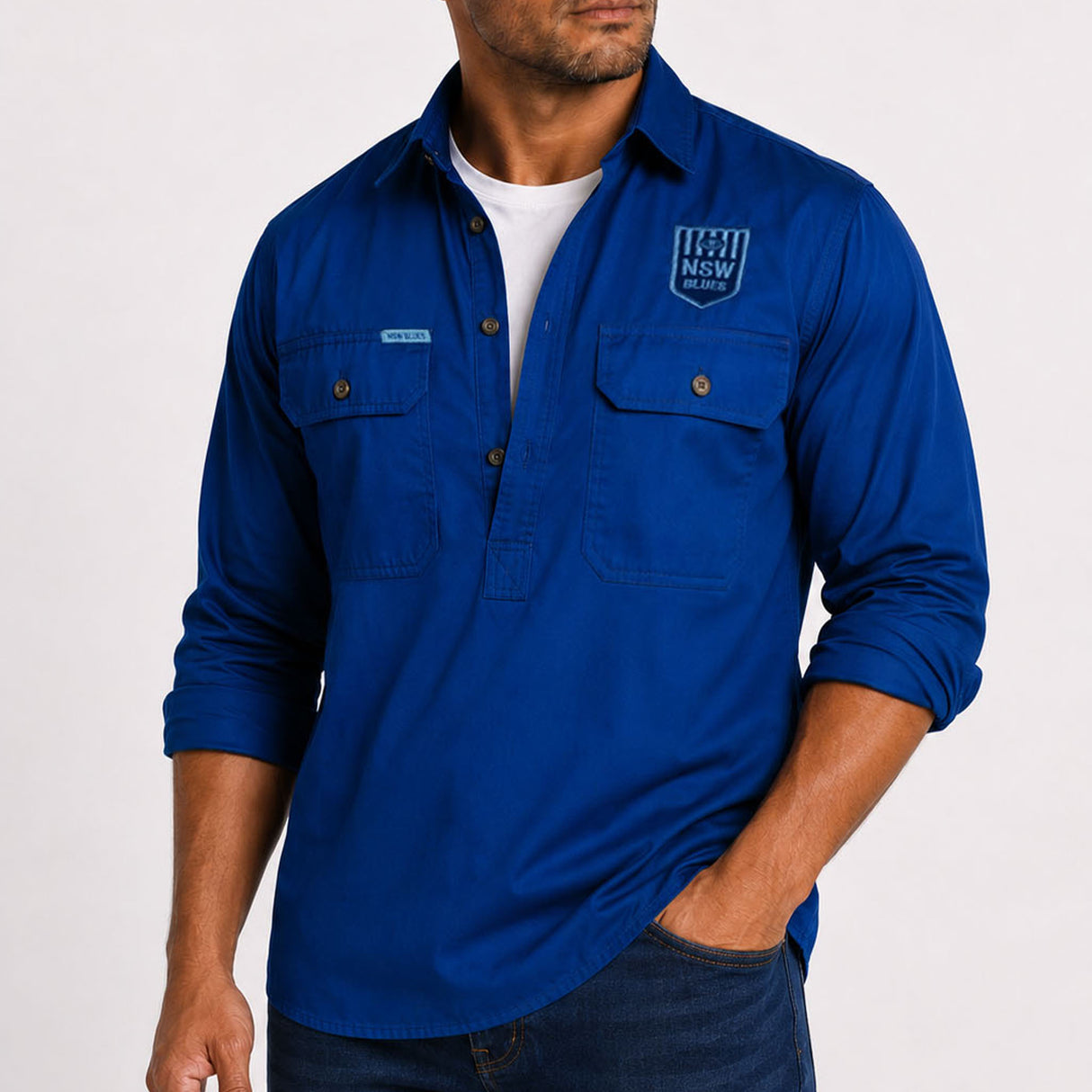 NSW Blues 'Longyard' Work Shirt