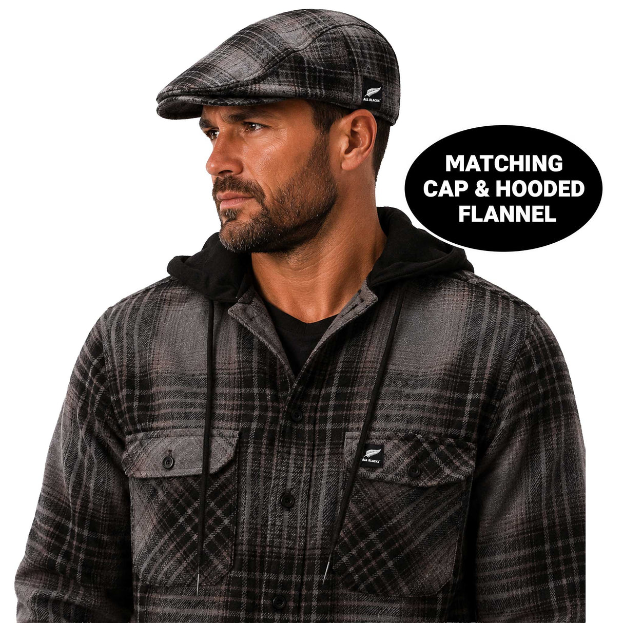 All Blacks 'Hilltop' Hooded Flannel Shirt