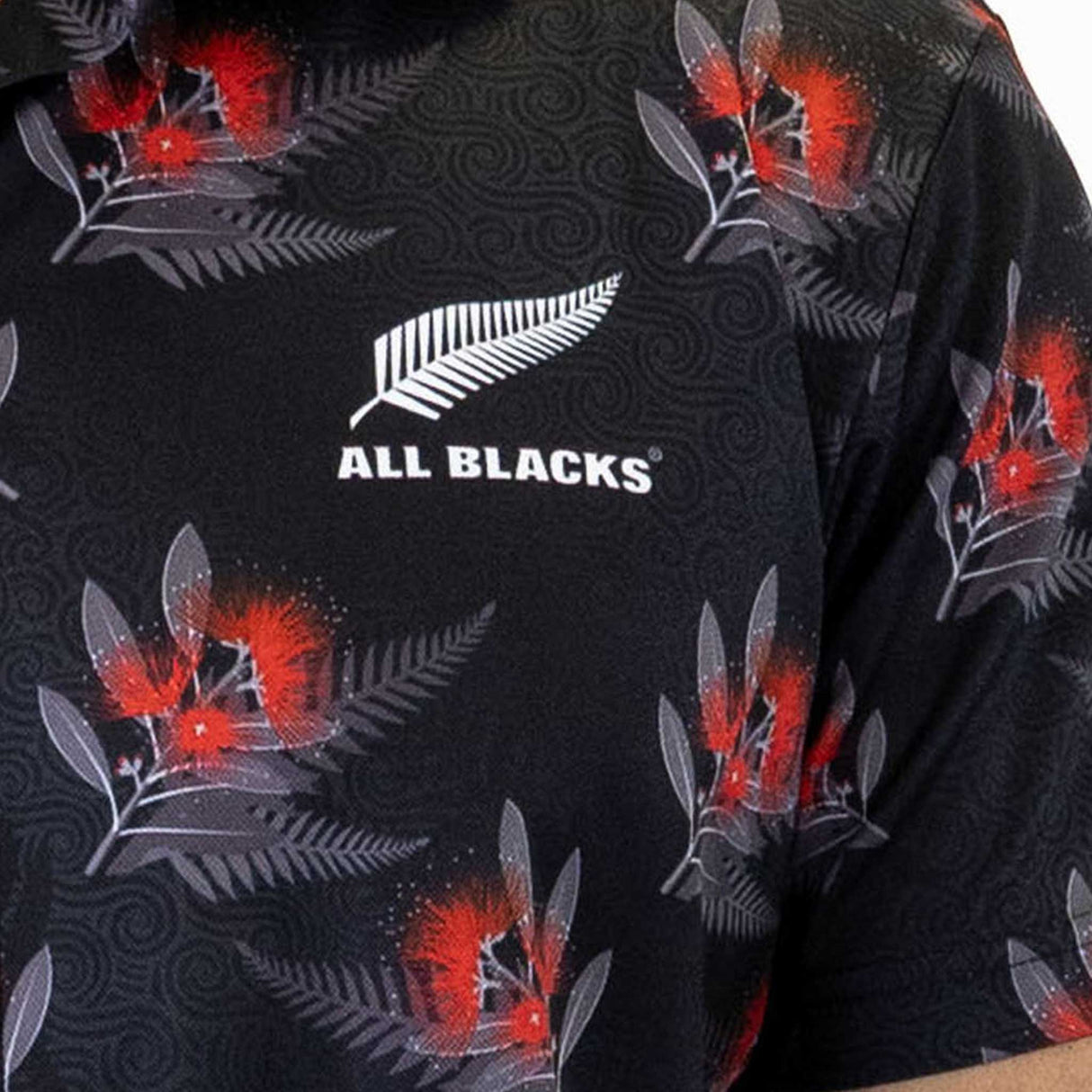 All Blacks 'Pōhutukawa' Hawaiian Shirt