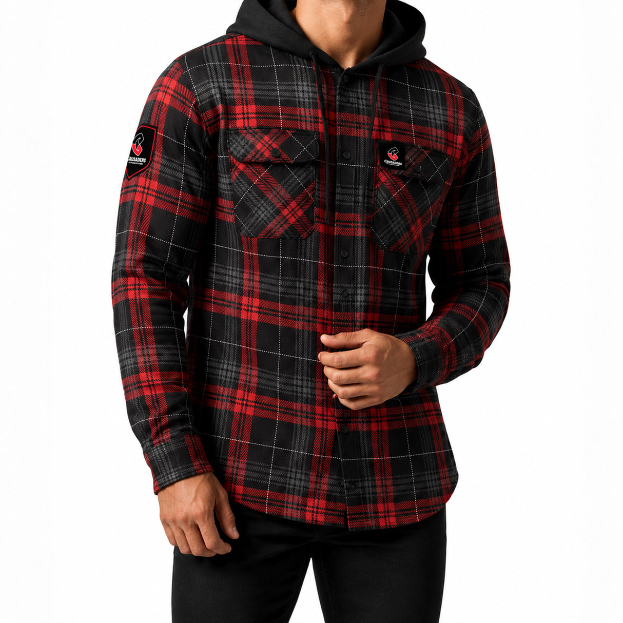 NZ Crusaders Hooded Flannel