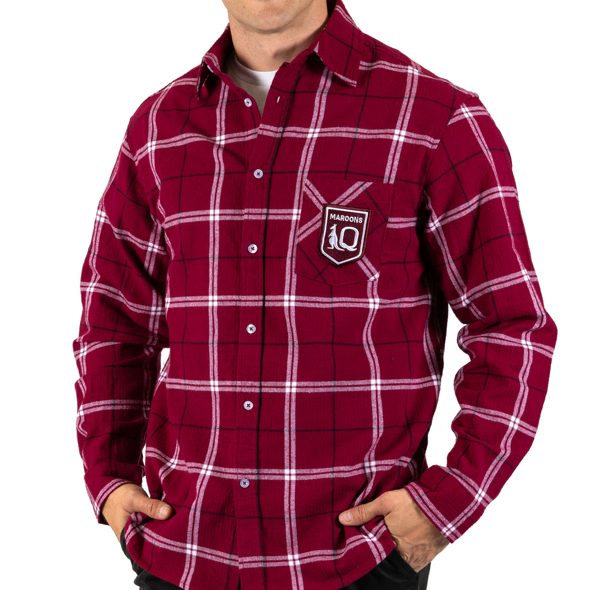 QLD Maroons 'Mustang' Flannel Shirt