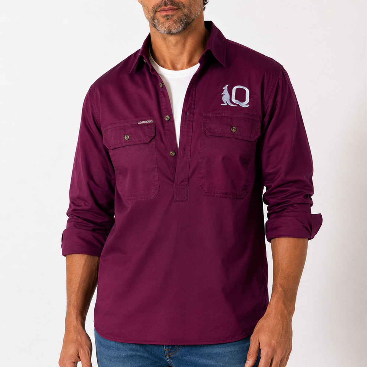 QLD Maroons 'Longyard' Work Shirt