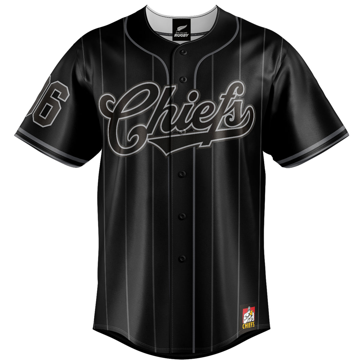 NZ Chiefs Blackout Baseball Shirt - Youth