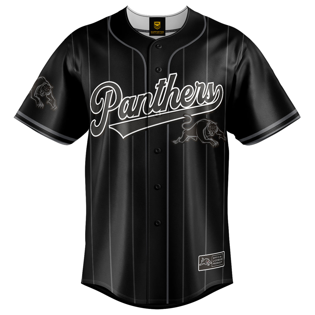 NRL Panthers Blackout Baseball Shirt - Youth