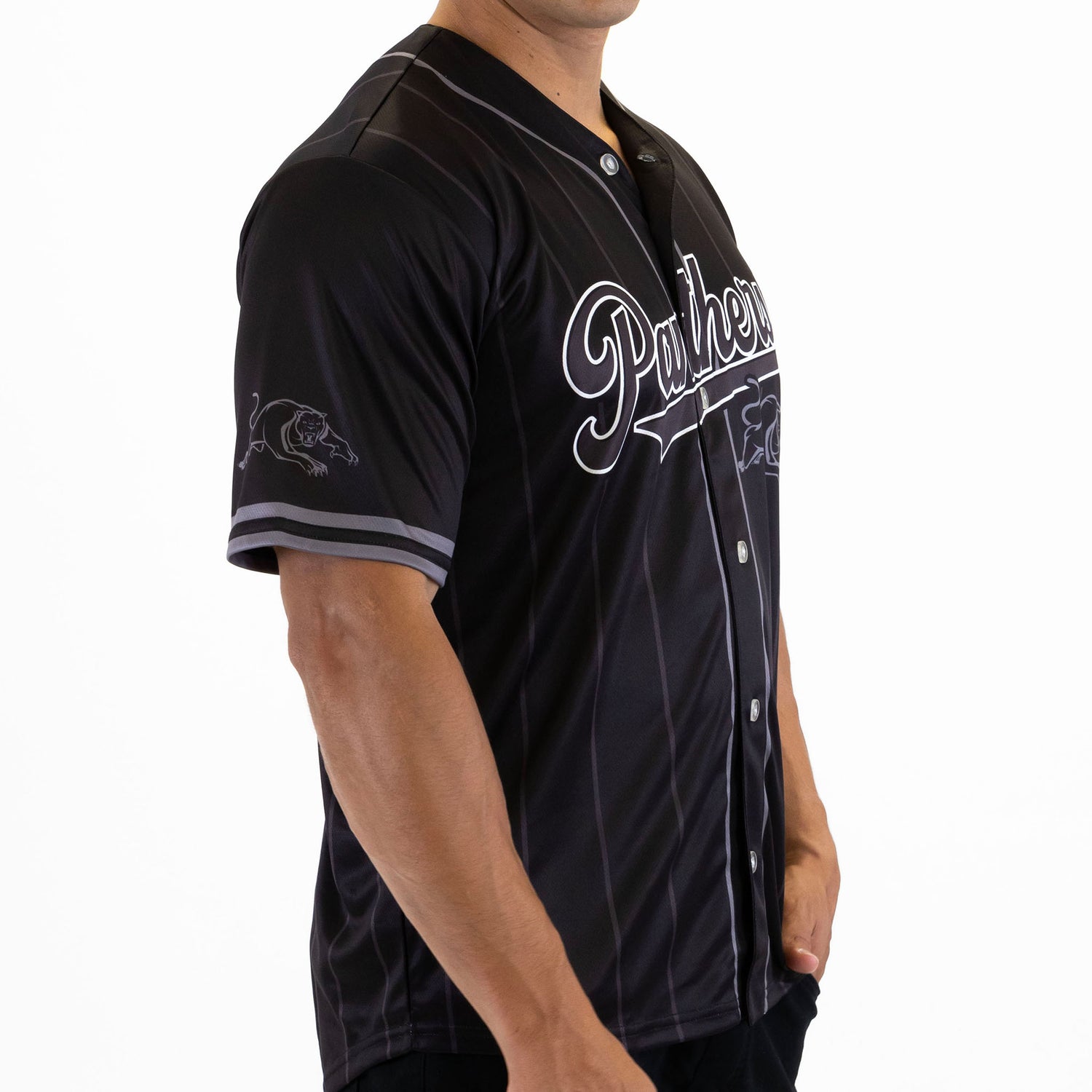 NRL Panthers Blackout Baseball Shirt - Adult