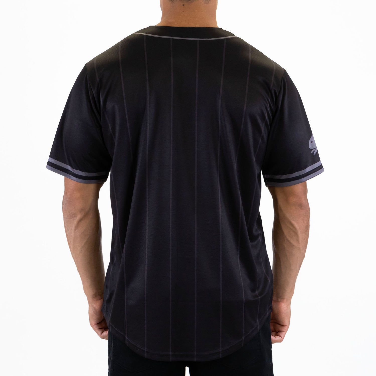 NRL Rabbitohs Blackout Baseball Shirt - Adult