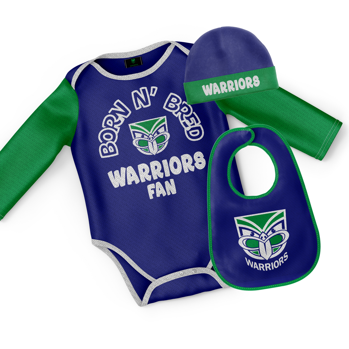 NRL Warriors Infant "Born & Bred" Gift Set