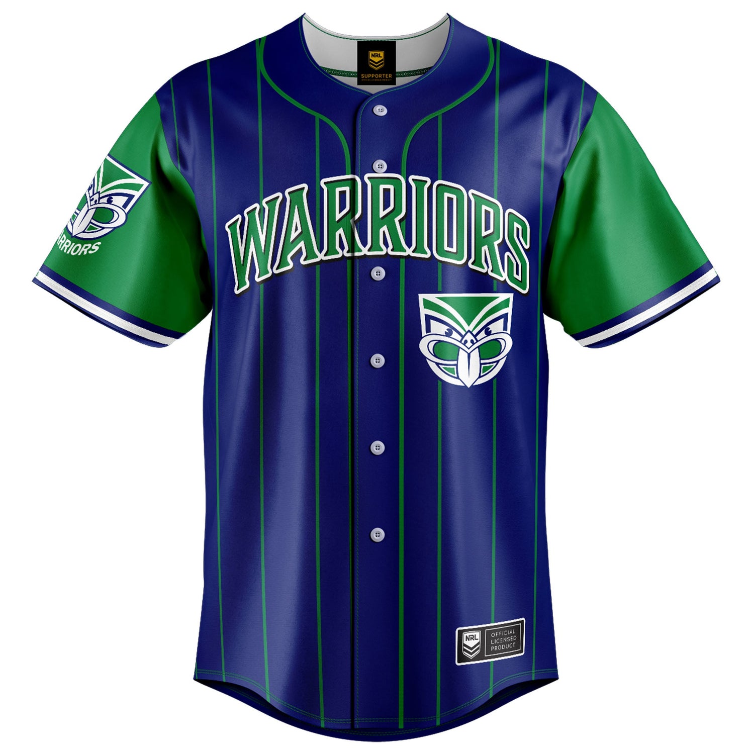 NRL Warriors 'Slugger' Baseball Shirt