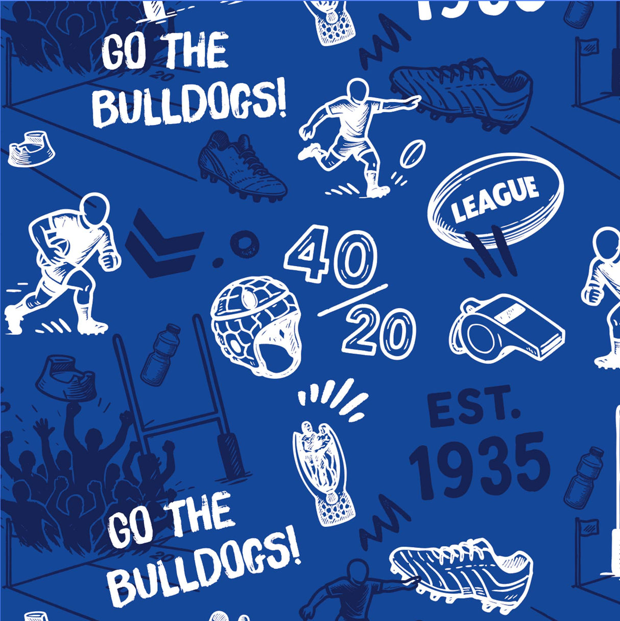 NRL Bulldogs 'Scrambler' Golf Polo