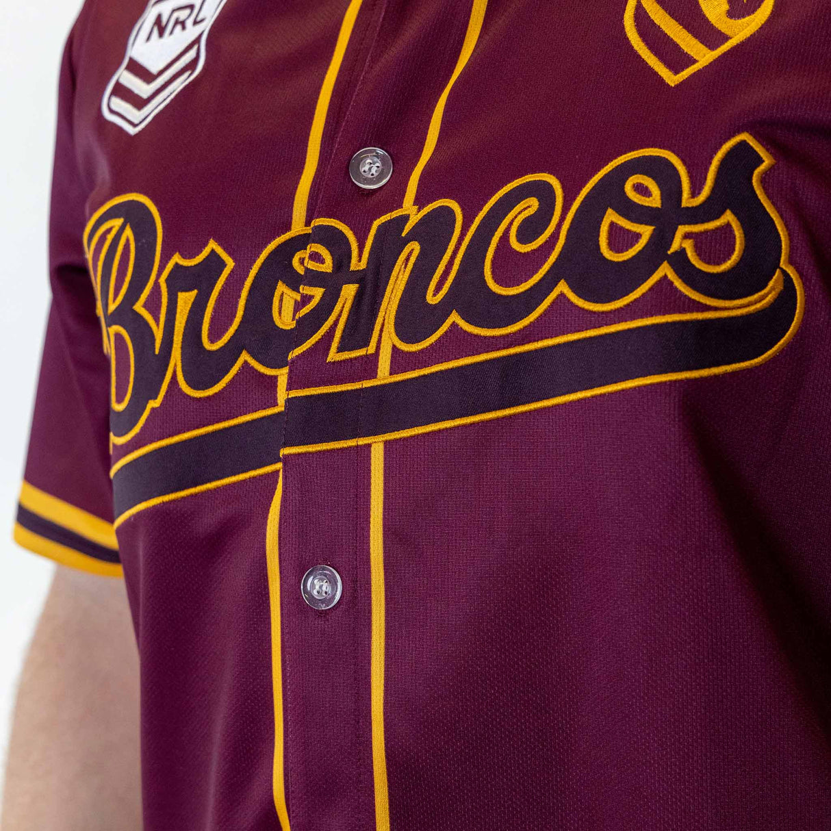 NRL Broncos 'Homer' Baseball Shirt
