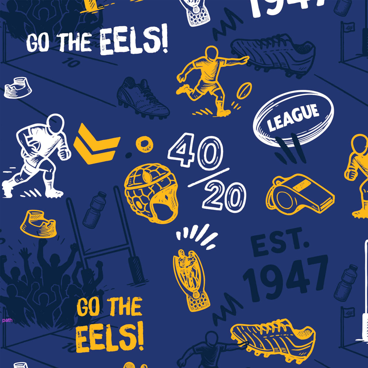 NRL Eels 'Scrambler' Golf Polo