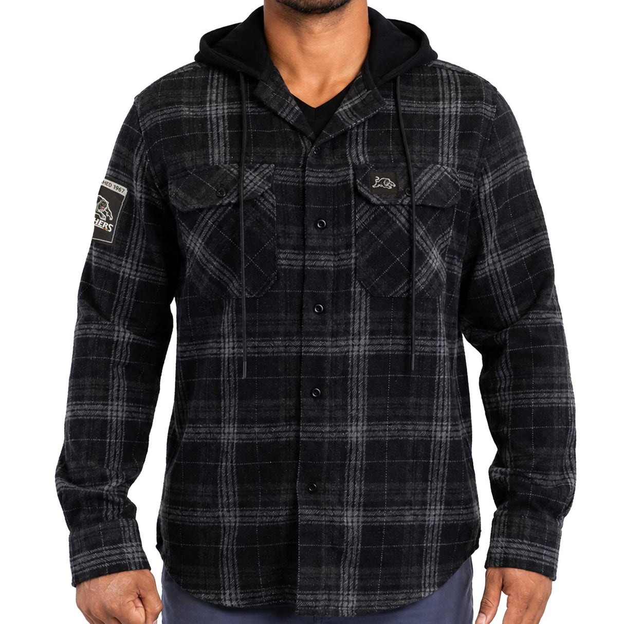 NRL Panthers 'Highland' Hooded Flannel Shirt