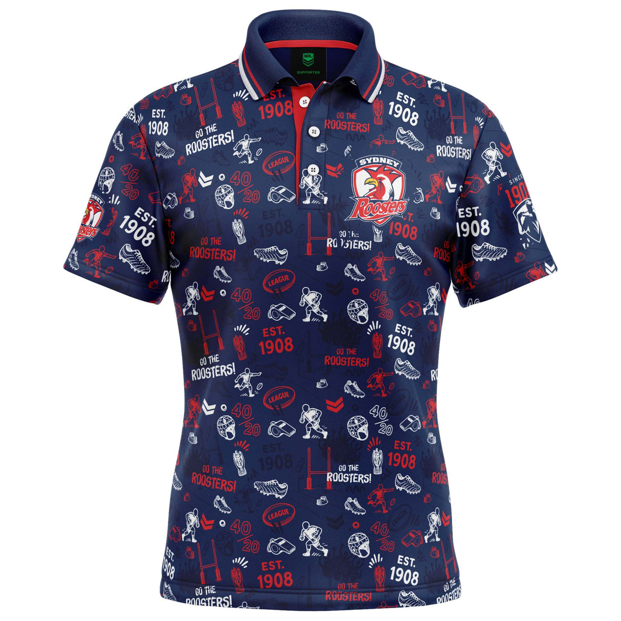 NRL Roosters 'Scrambler' Golf Polo