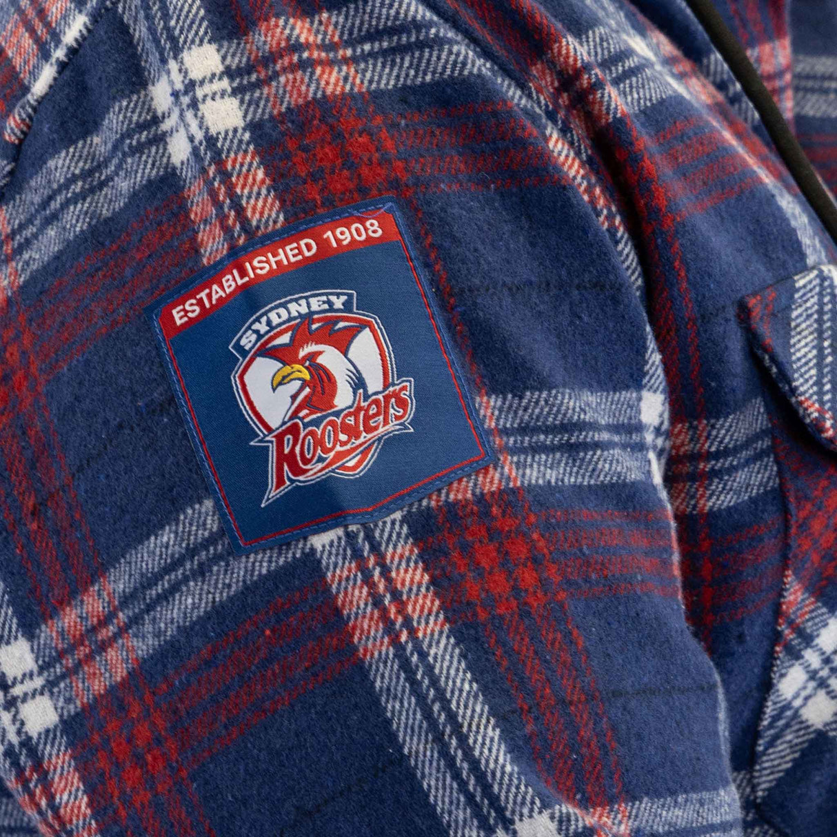 NRL Roosters 'Highland' Hooded Flannel Shirt