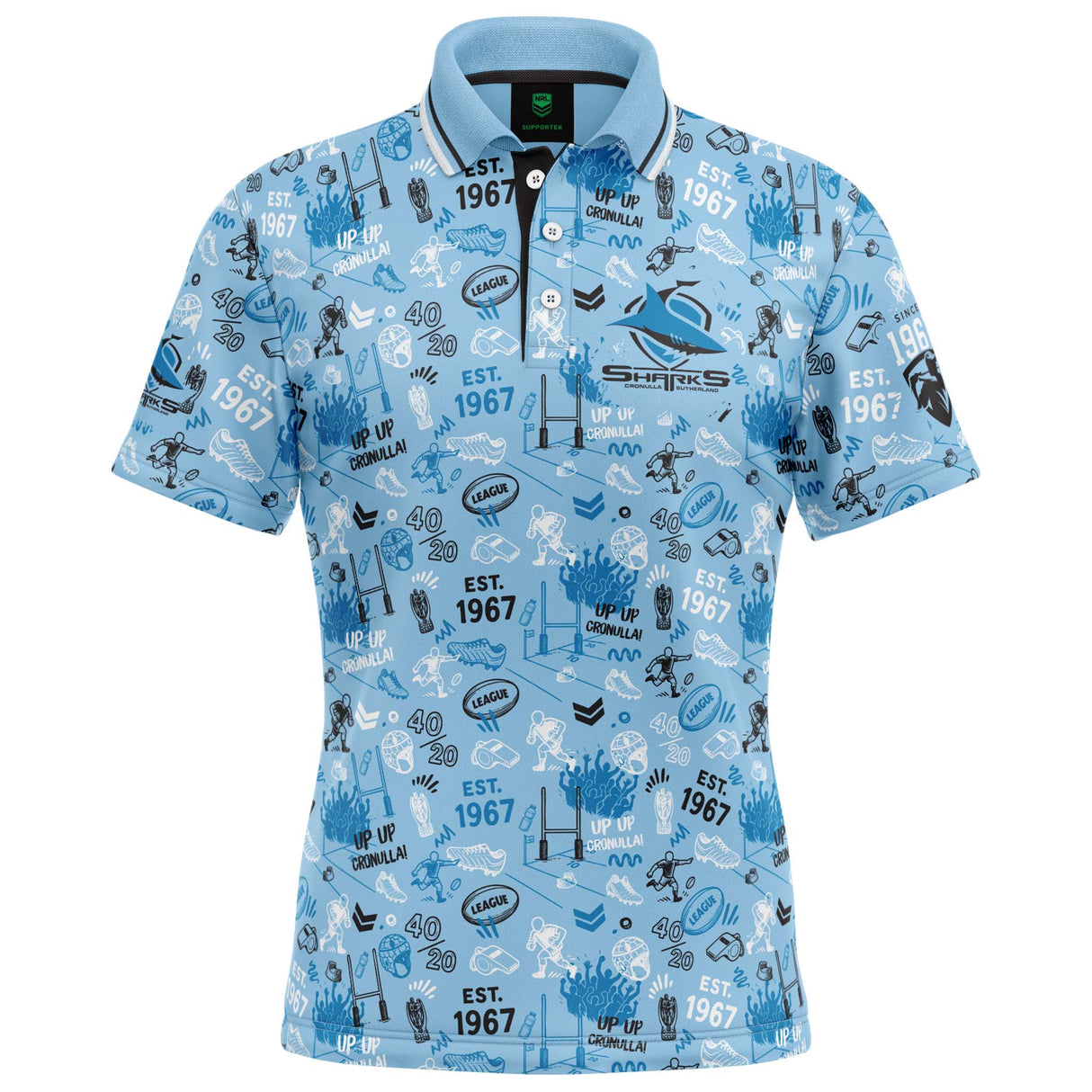 NRL Sharks 'Scrambler' Golf Polo
