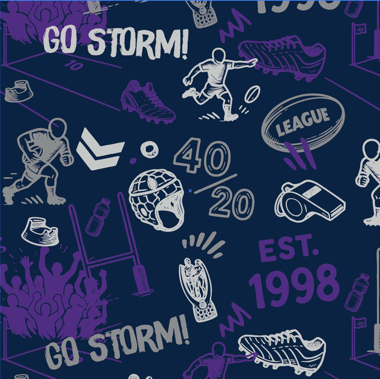 NRL Storm 'Scrambler' Golf Polo