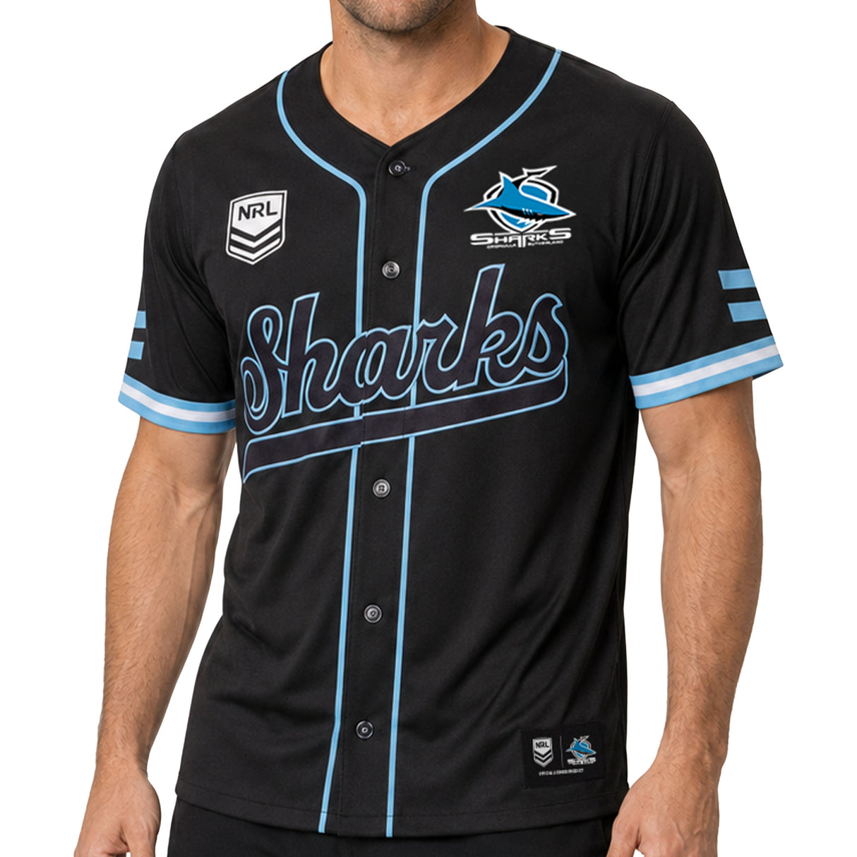 NRL Sharks 'Homer' Baseball Shirt