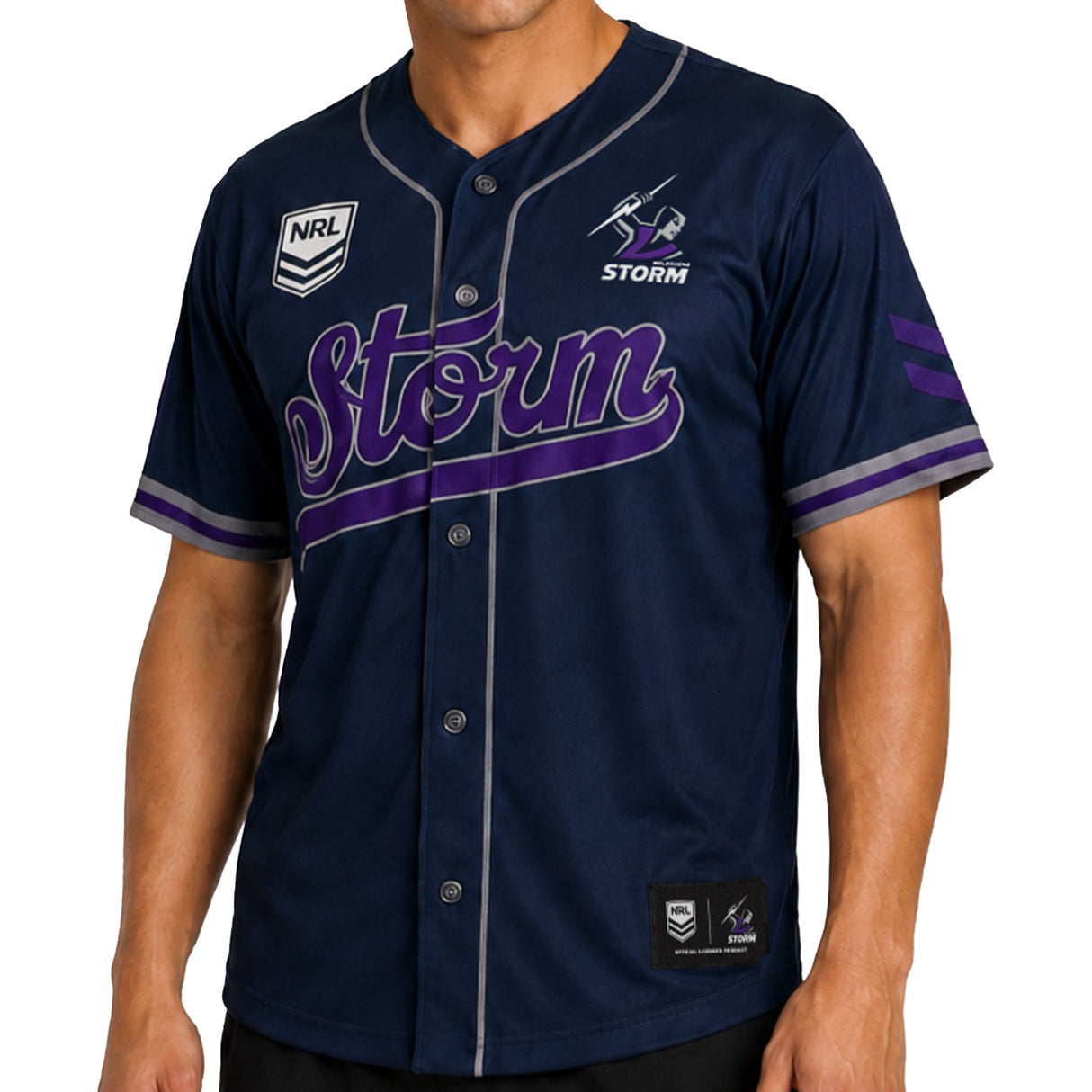 NRL Storm 'Homer' Baseball Shirt