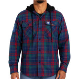 NRL Warriors 'Highland' Hooded Flannel Shirt
