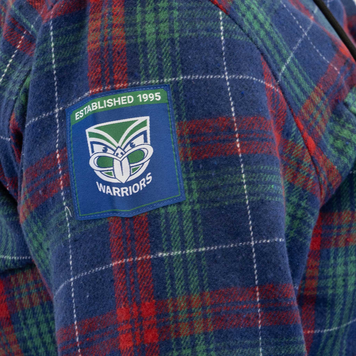 NRL Warriors 'Highland' Hooded Flannel Shirt