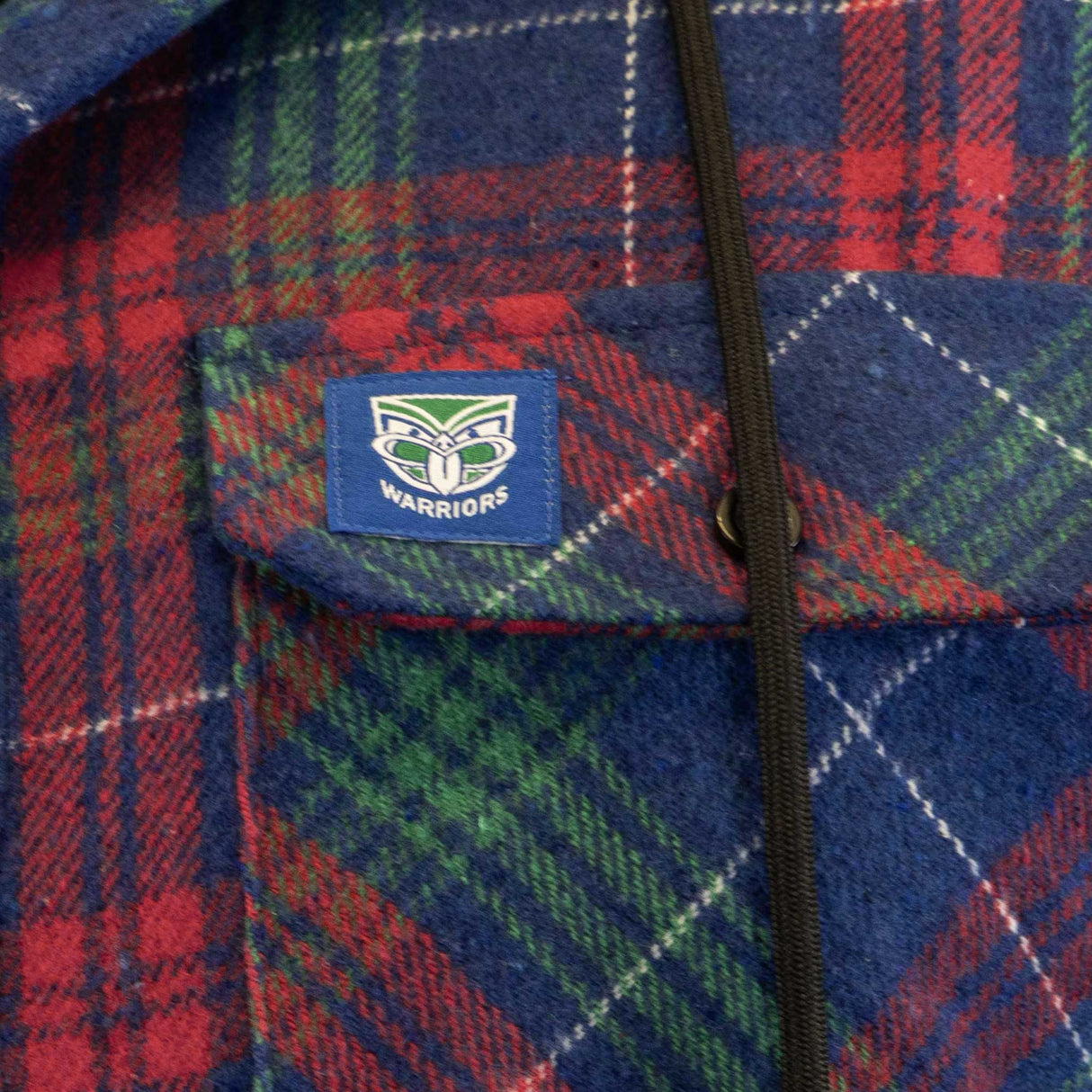 NRL Warriors 'Highland' Hooded Flannel Shirt
