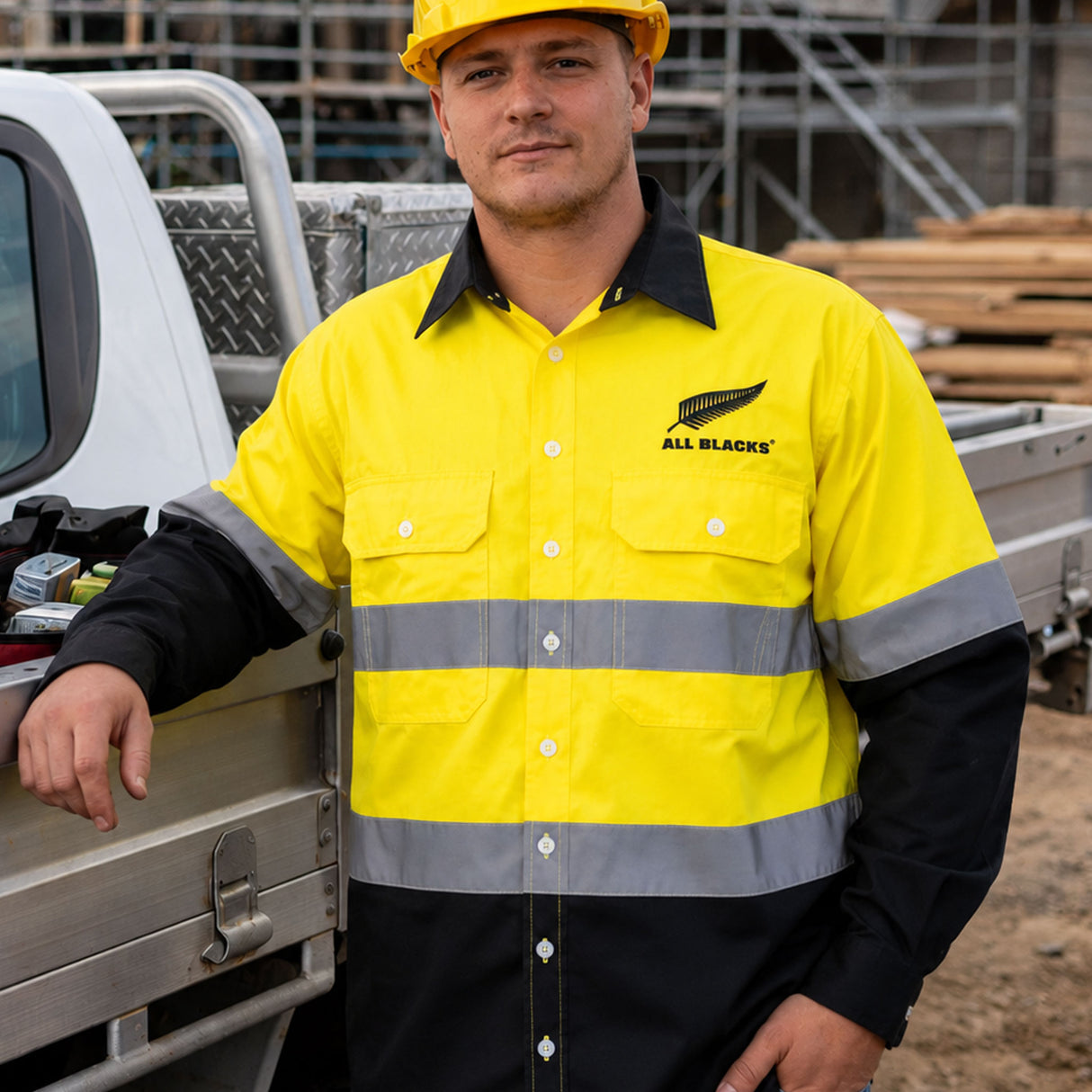 All Blacks "Fitzy" HI-Vis Workshirt