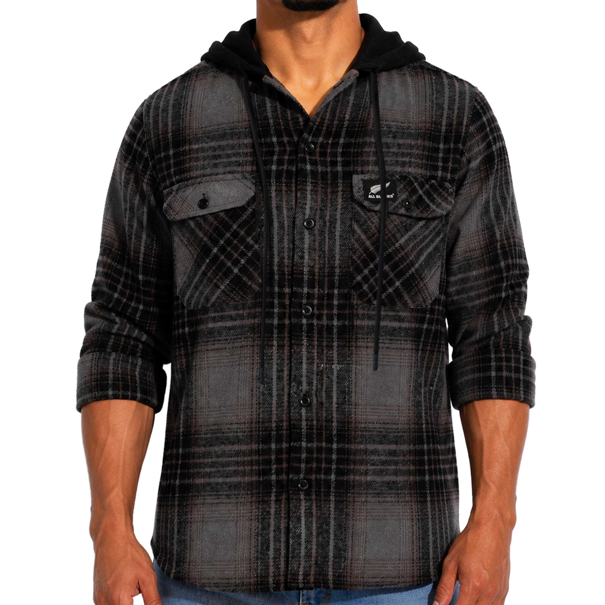 All Blacks 'Hilltop' Hooded Flannel Shirt – Ashtabula NZ