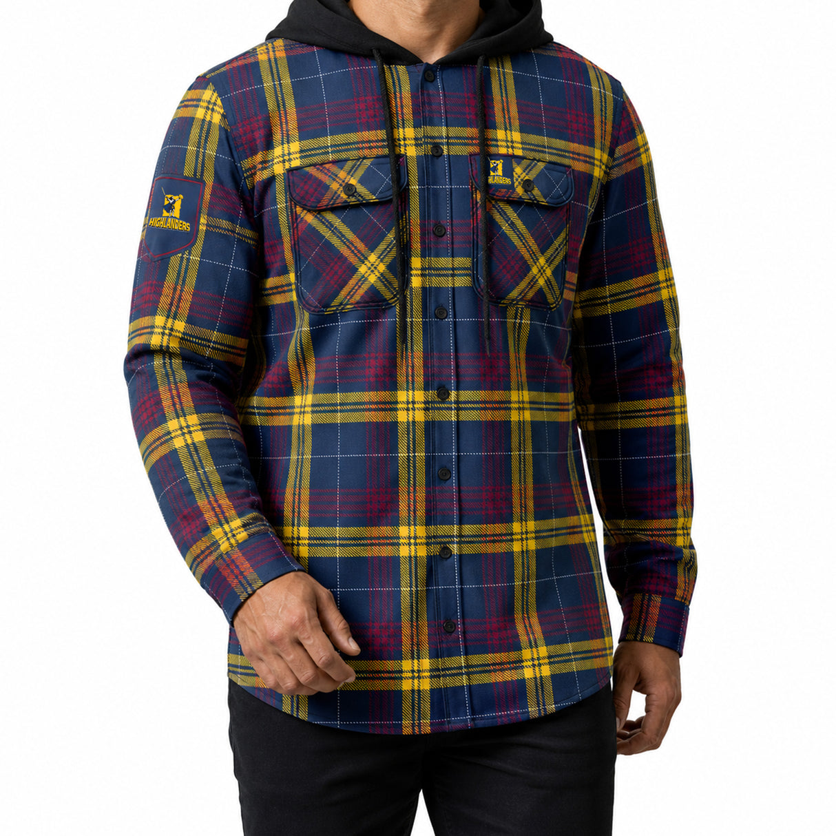 NZ Highlanders Hooded Flannel