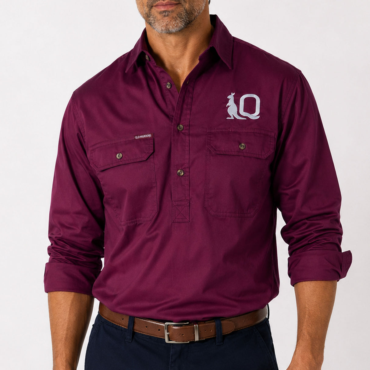 QLD Maroons 'Longyard' Work Shirt