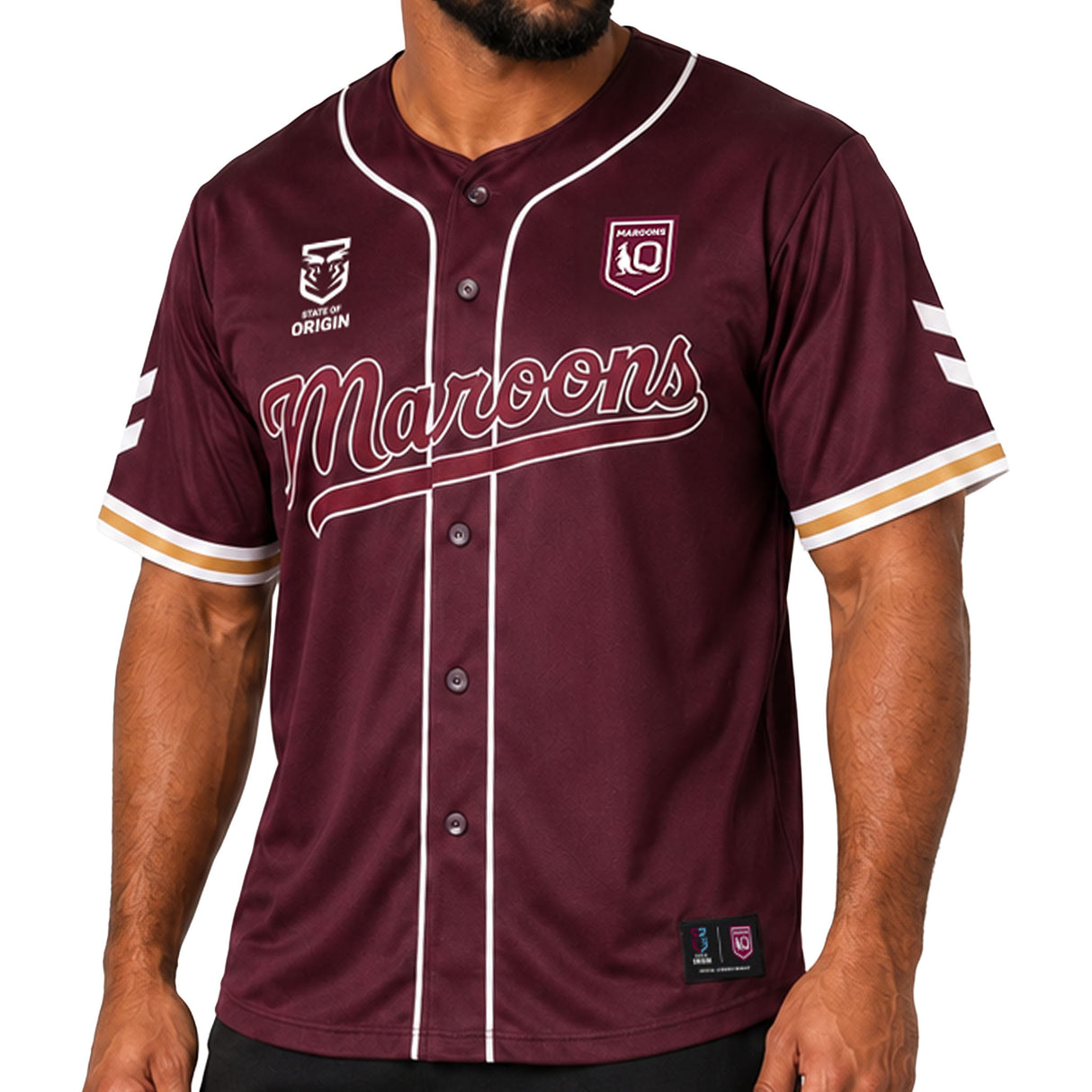 QLD Maroons 'Homer' Baseball Shirt