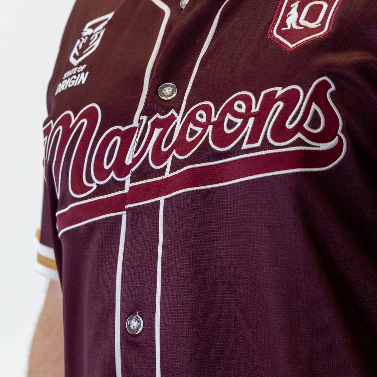 QLD Maroons 'Homer' Baseball Shirt