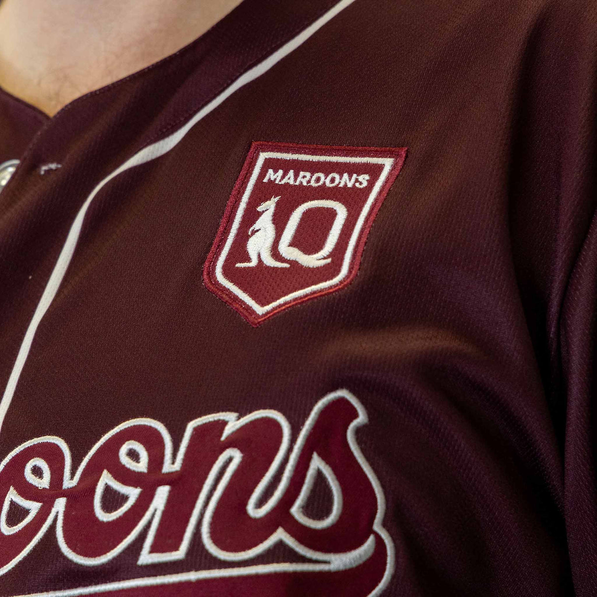 QLD Maroons 'Homer' Baseball Shirt