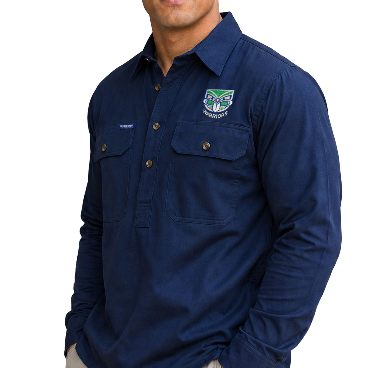 NRL Warriors 'Rusty' Work Shirt