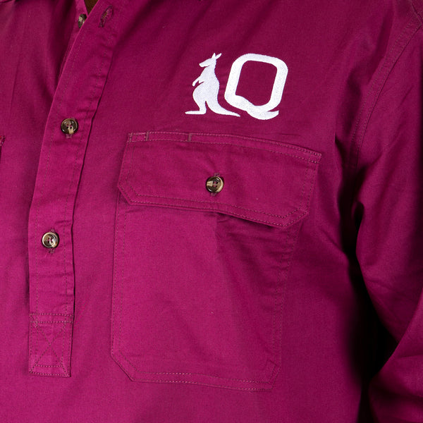 QLD Maroons 'Long-Yard' Work Shirt