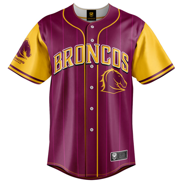 NRL Broncos 'Slugger' Baseball Shirt