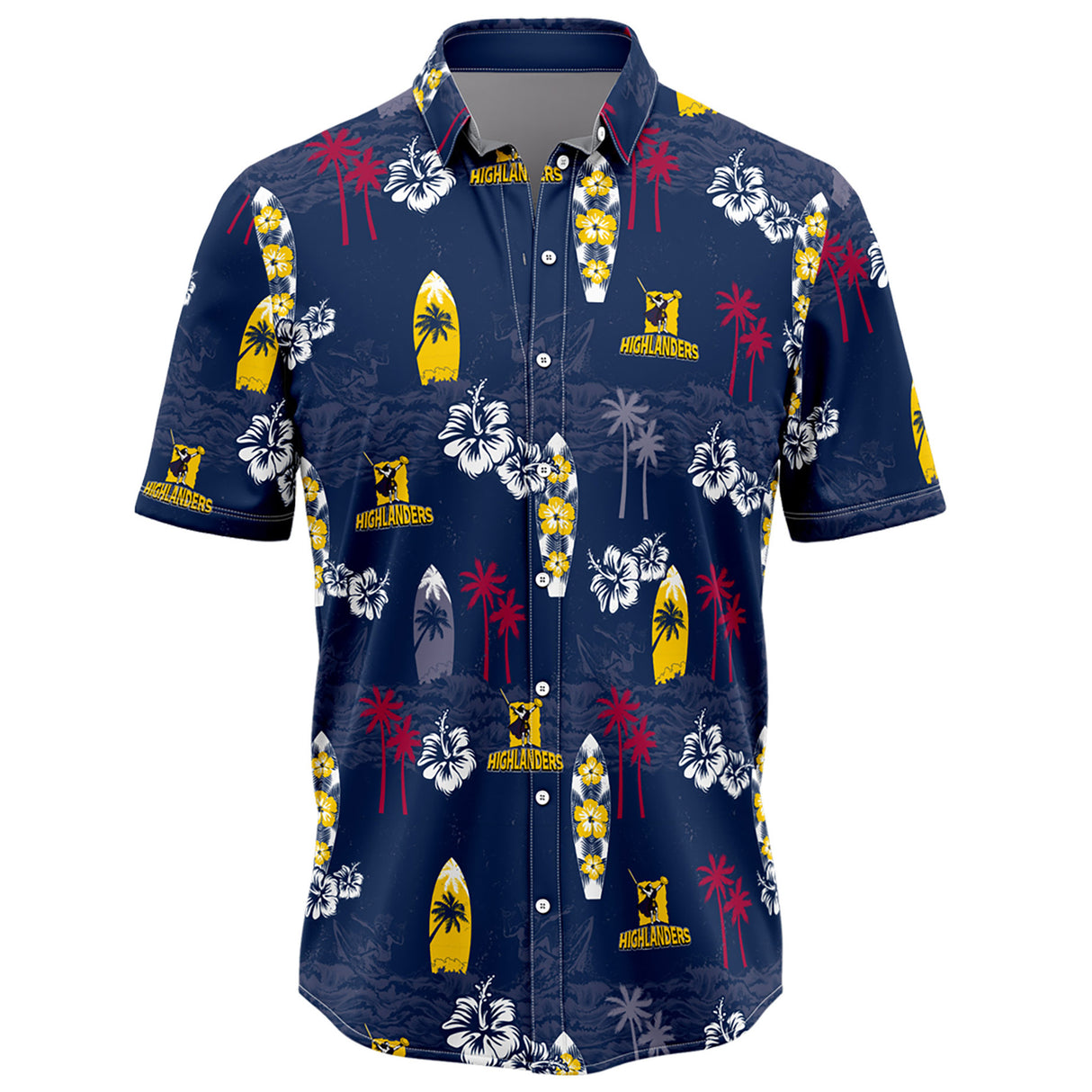 NZ Highlanders 'Shaka' Hawaiian Shirt