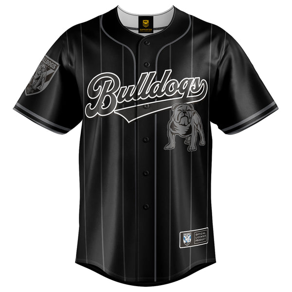NRL Bulldogs Blackout Baseball Shirt - Youth
