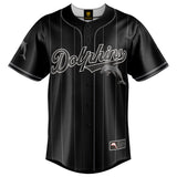 NRL Dolphins Blackout Baseball Shirt - Adult