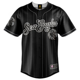 NRL Sea Eagles Blackout Baseball Shirt - Adult