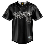 NRL Warriors Blackout Baseball Shirt - Youth