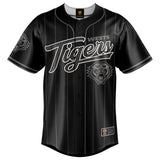 NRL Wests Tigers Blackout Baseball Shirt - Adult