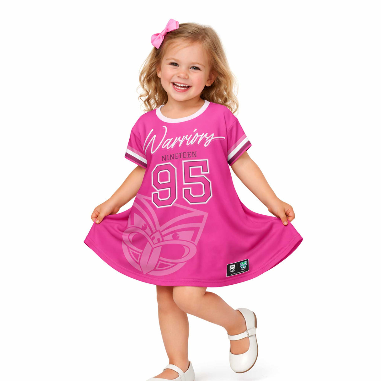 NRL Warriors 'Fuchsia Force' T-Shirt Dress