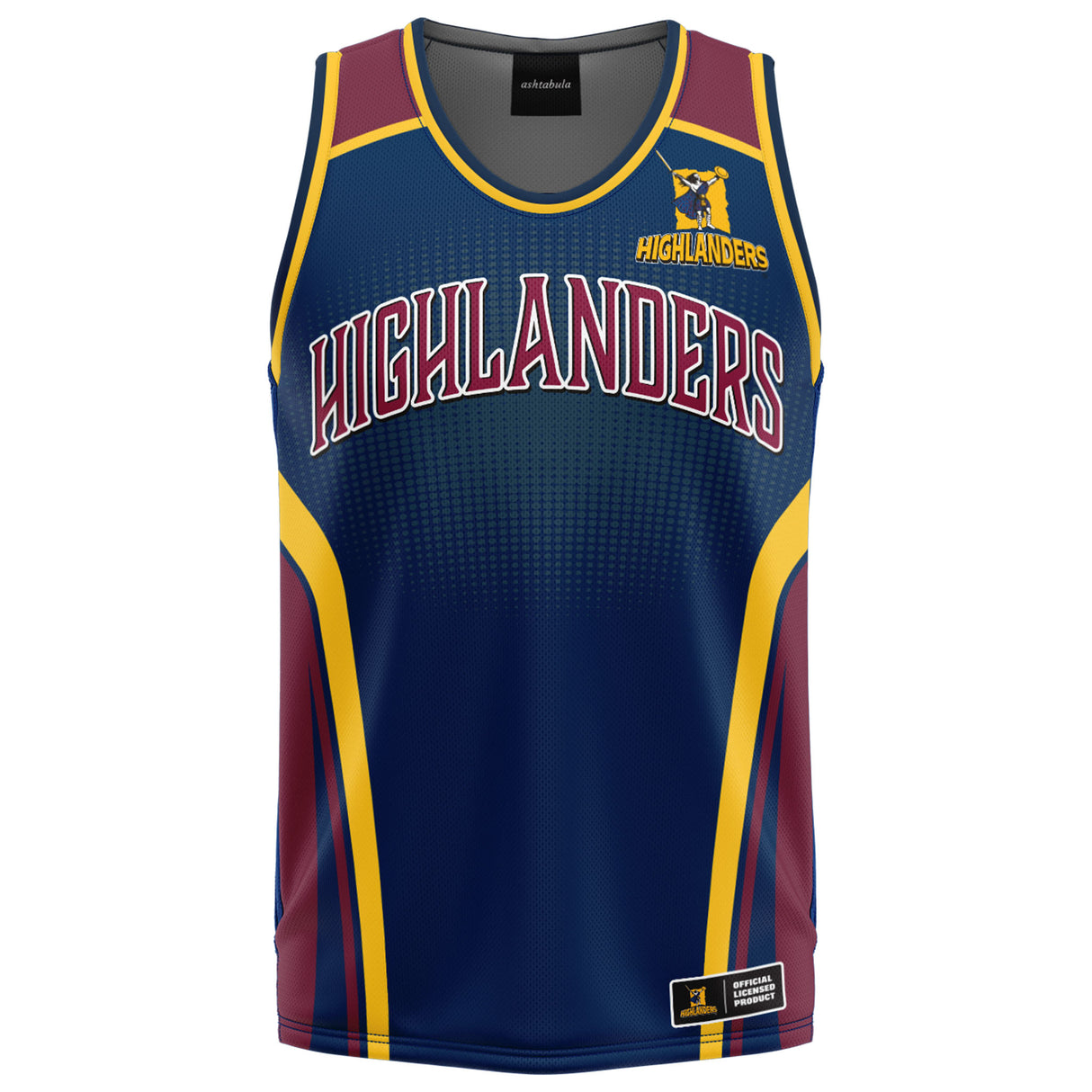 NZ Highlanders 'Hoops' Basketball Singlet - Adult