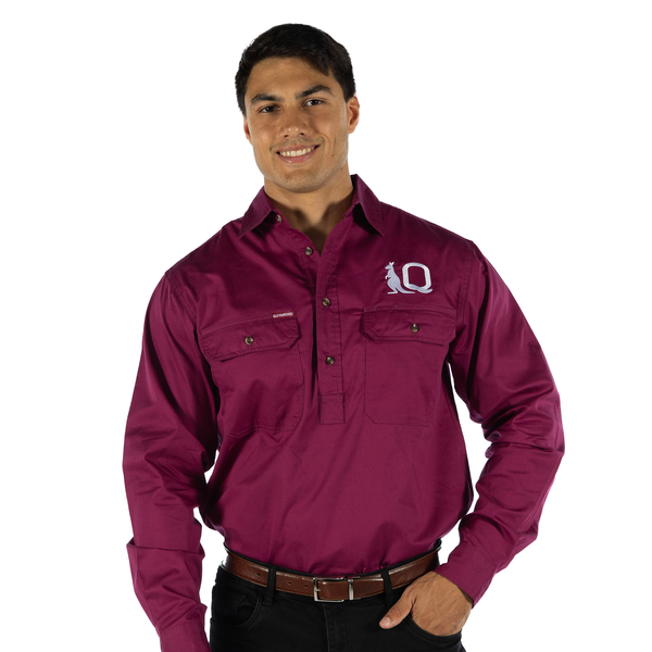 QLD Maroons 'Long-Yard' Work Shirt