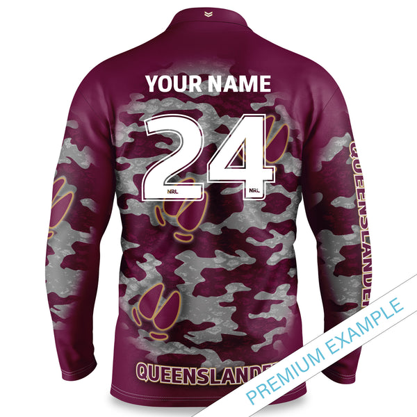 QLD Maroons "Razorback" Outback Shirts - Adult